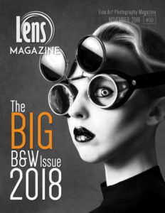 Photography Magazine Cover Image on Lens Magazine Issue 50. The Big Black and White Issue 2018